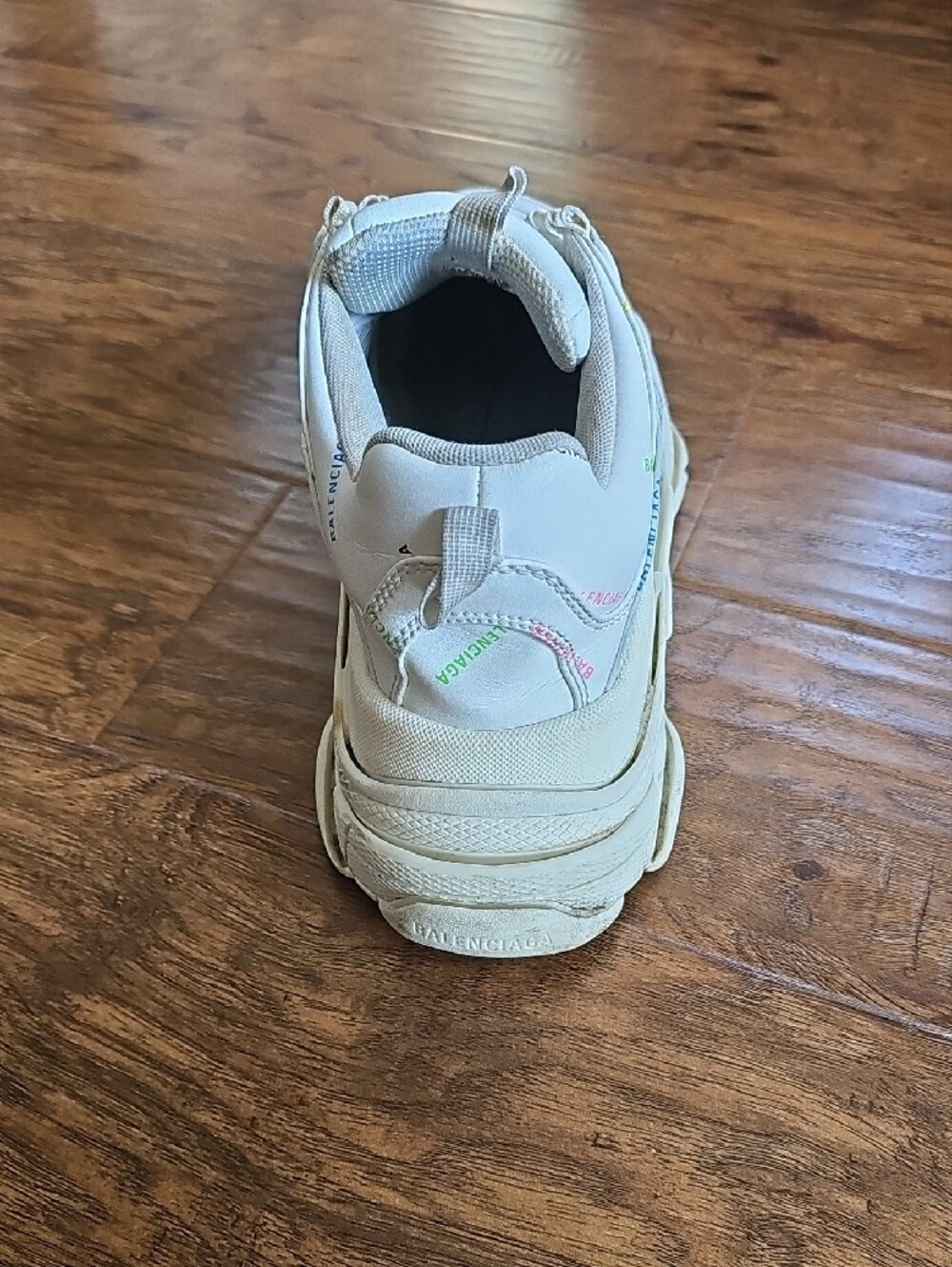Balenciaga Triple S Sneaker 'Allover Logo - White Multi - Size 43 10US - Picture 7 of 12
